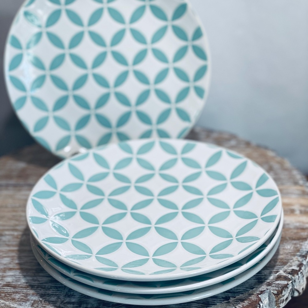 Primagera blue & white salad plate set of 4